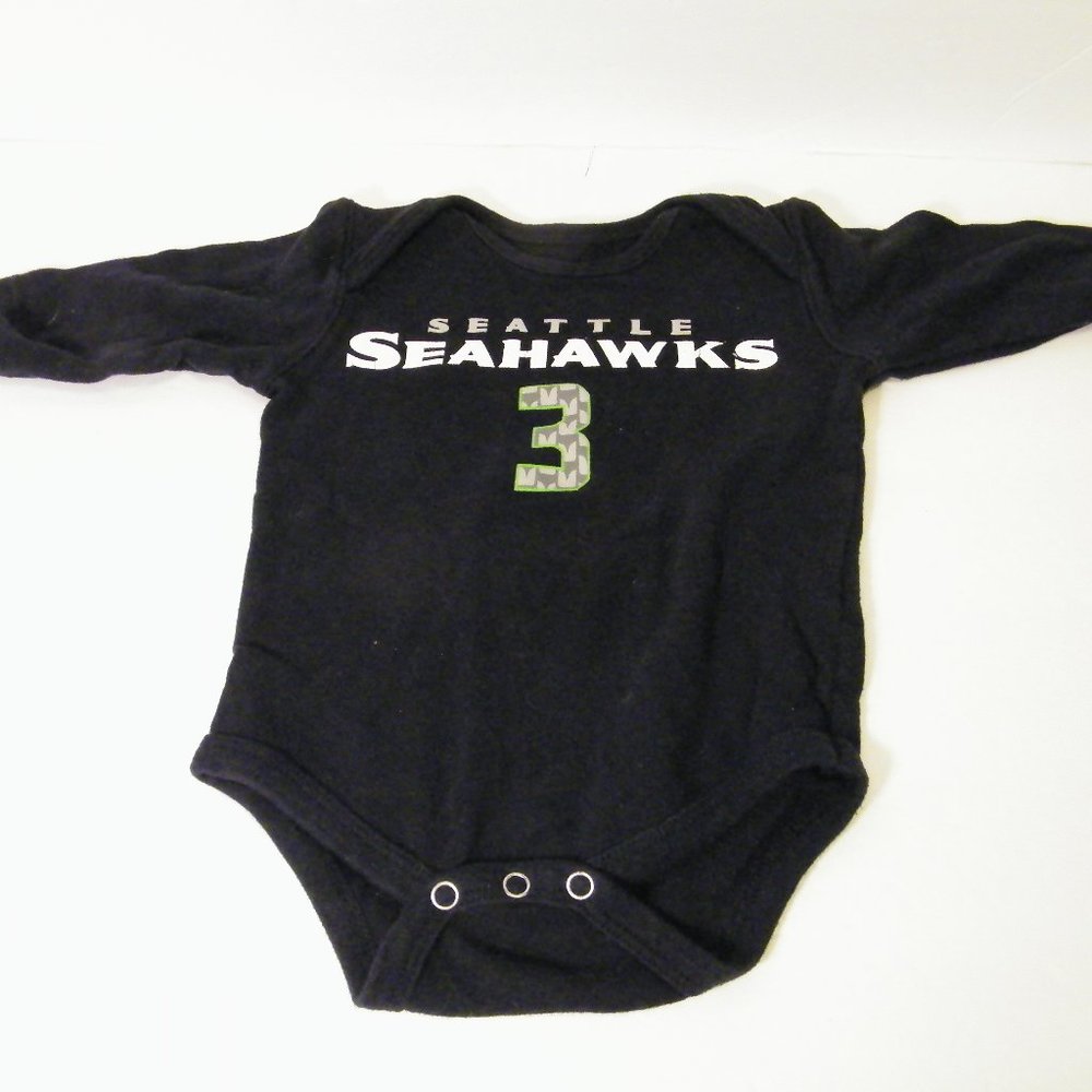 Seattle Seahawks Infant Onsie size 3 to 6 months, Wilson number 3